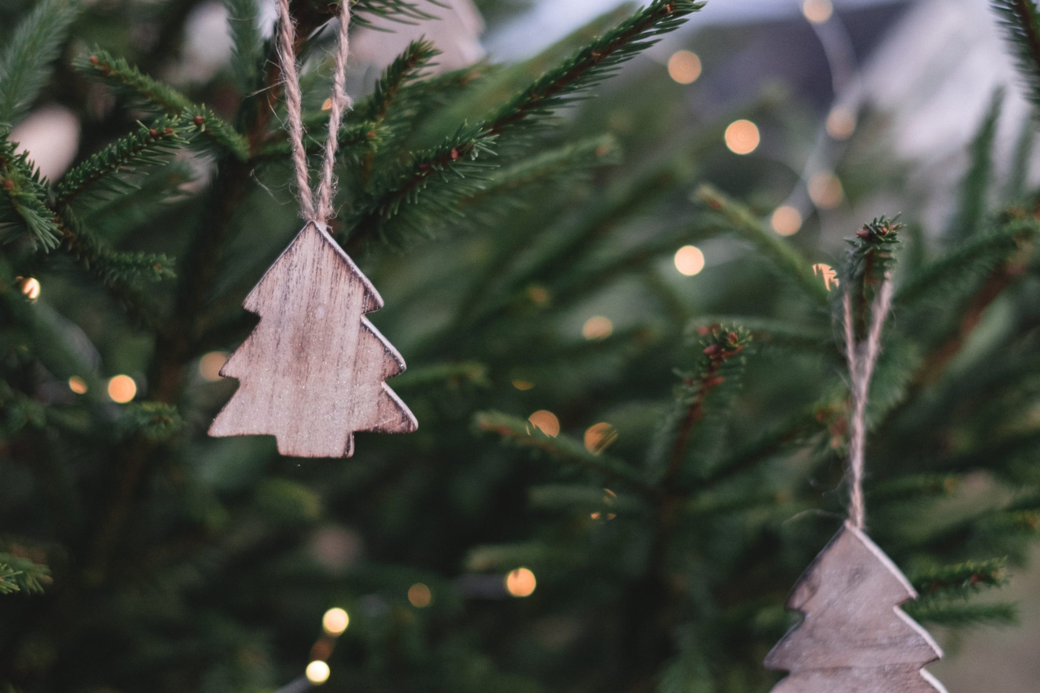 Christmas trees with tree ornament